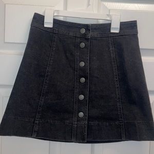 Black Denim Skirt